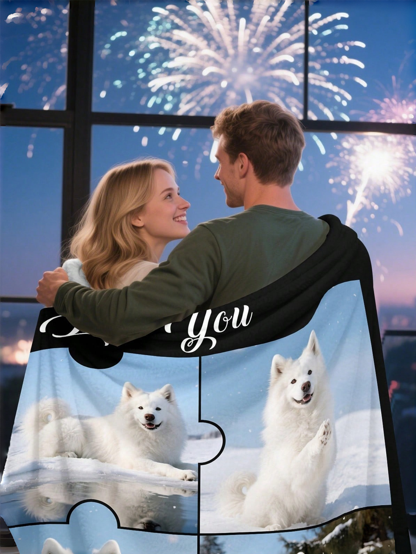 Custom Photo Flannel Blanket with Personalized Text Soft, Comfortable, and Warm Blanket The Perfect Valentine's Day Gift for Loved Ones